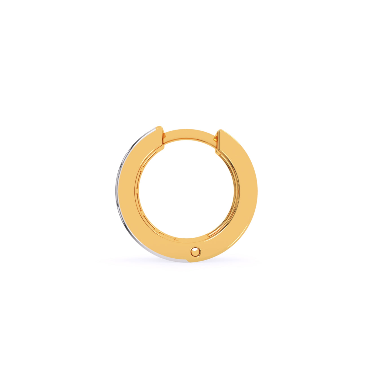Channel Set Princess Lab Grown Hoop Earrings